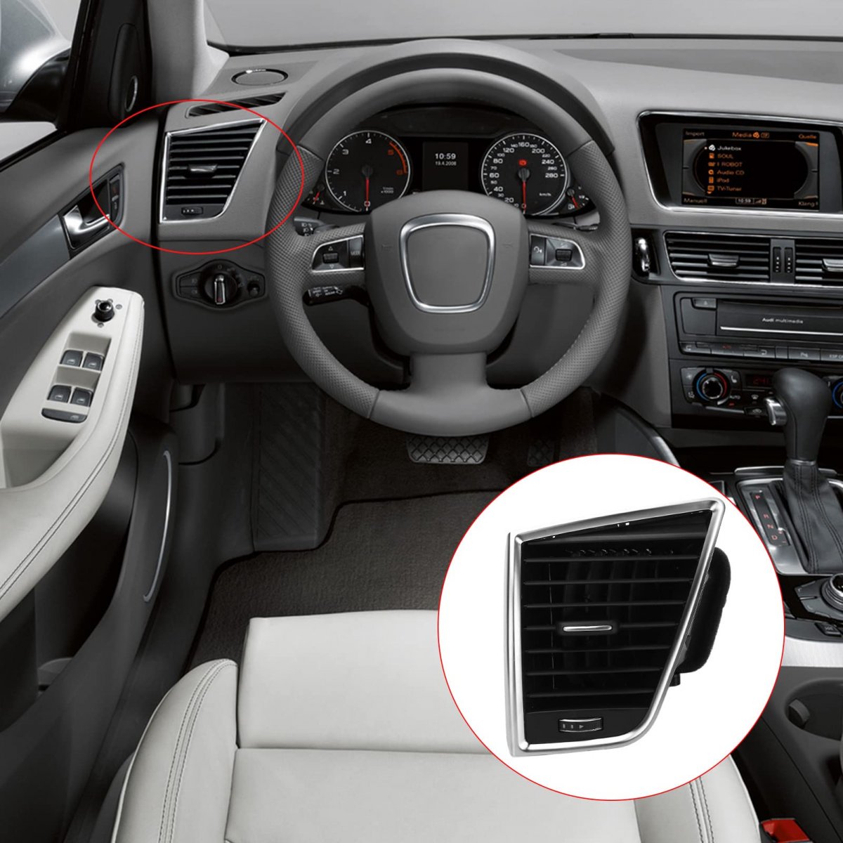 Dashboard Air Vent Board Ac Outlet Abs Wearproof Dash Conditioning Replacement For Q5 Sq5 Left 8r1820901
