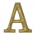 Monogram Letter A Door Knocker Brass 