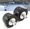 2 Pc Hood Bumper Stops Fit Jeep Wrangler 1987-2016 Cushion Stoppers Black Rubber