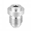 X Autohaux Car Auto 6an Male Weld On Fitting Bung Hose Adapter Fuel Oil Aluminum Alloy Silver Tone Pack Of 4