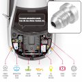 X Autohaux Car Auto 6an Male Weld On Fitting Bung Hose Adapter Fuel Oil Aluminum Alloy Silver Tone Pack Of 4
