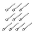 M4 X 40mm 304 Stainless Steel Phillips Pan Head Machine Screws Bolts Combine With Spring Washer And Plain Washers 10pcs 