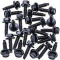 Rexka 25pcs 1 4 -20 X Hex Head Sem Dog Point Fender Door Valance Body Bolts Loose Washers For Chrysler Gm Ford Dakota Durango 