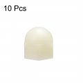 Uxcell Acorn Hex Cap Nuts 10pcs M8 Dome Nylon Hexagon Decorative Nut For Screws Bolts White