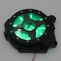 Httmt- Black Engine Stator Cover Clear Green Led Compatible With 04-07 Cbr1000rr 04-14 Cb 1000rr P N Mt050a-bk Green