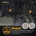Partsam 20pcs 2 Inch Round Amber 9 Led Side Marker Turn Signal Clearance Lights W Reflector For Trailer Truck Tractor Rv Clear