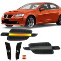 Usr 4 Pieces Combo Smoke Lens Front Bumper Side Marker Light With Amber Bulbs Plus Fender Bar Led Sidemarker Lamp Set Left 