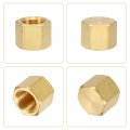 5pcs Brass Compression Cap Fitting Stop Valve 1 8 Npt Hex Thread Pipe Flare Tubing Ends Sealing For Air Conditioner Water Gas 