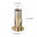 Uxcell Multi-grip Rivet-nut M5 Pre-bulbed Shank Carbon Steel Color-zinc-plated Flat Head Threaded Insert Nut 25pcs