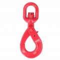 Heavy Duty G80 Forged Steel Swivel Crane Hook Self Locking Rotating Safety For Ships Automobiles And Rigging 1 12t Capacity