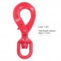 Heavy Duty G80 Forged Steel Swivel Crane Hook Self Locking Rotating Safety For Ships Automobiles And Rigging 1 12t Capacity