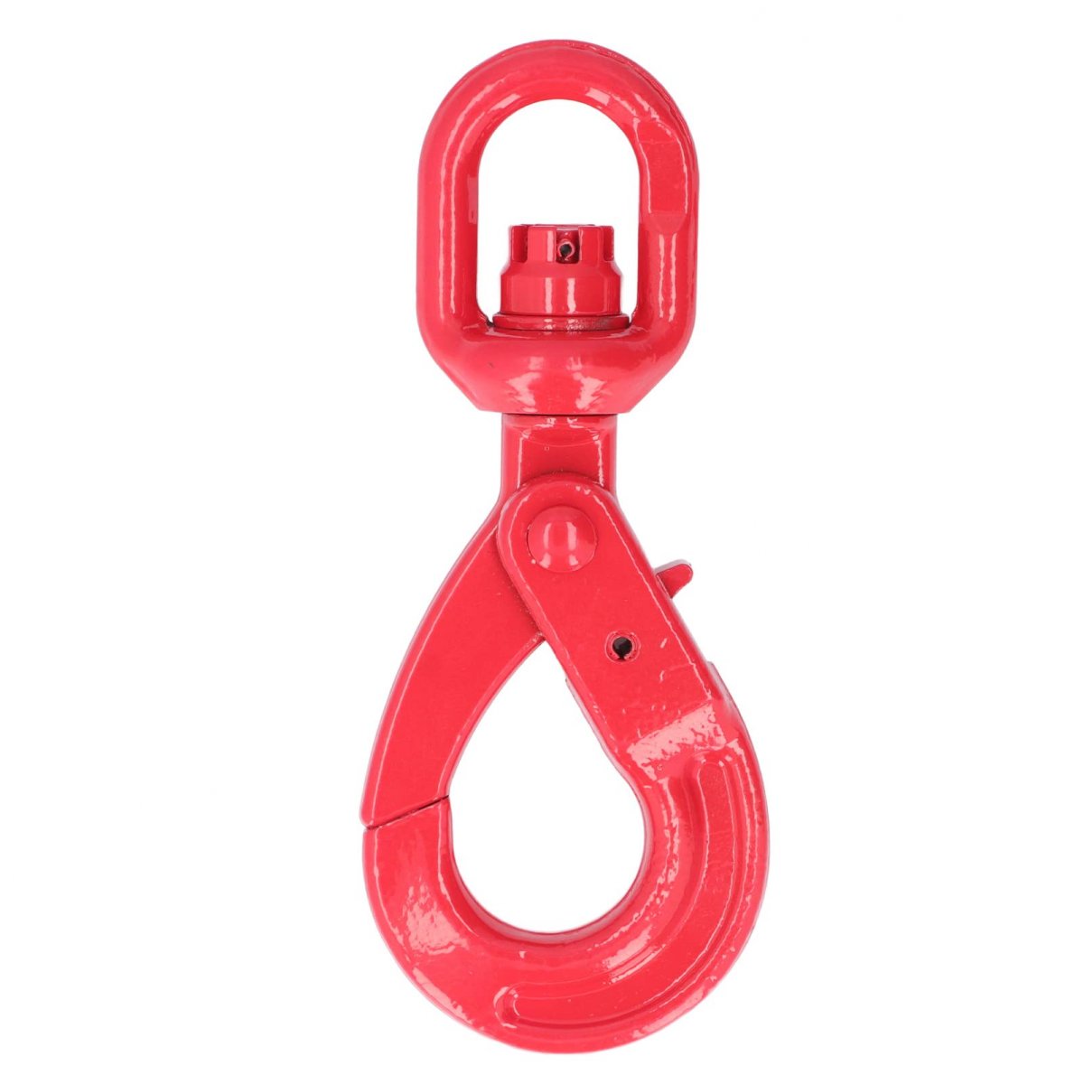 Heavy Duty G80 Forged Steel Swivel Crane Hook Self Locking Rotating Safety For Ships Automobiles And Rigging 1 12t Capacity