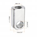 Uxcell Gas Spring Strut M8 Joint Fitting Female Threaded Connectors Steel Silver Tone 20pcs