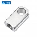 Uxcell Gas Spring Strut M8 Joint Fitting Female Threaded Connectors Steel Silver Tone 20pcs