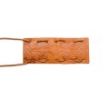 Celtic Stripes Genuine Brown Leather Brake Clutch Cover Set With 12 Fringe Debossed Ancient Designs For The Passionate Biker 