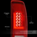 Compatible With 08-16 Ford Super Duty 3d Led L-bar Tail Light 3rd Third Brake Lamp Chrome Red