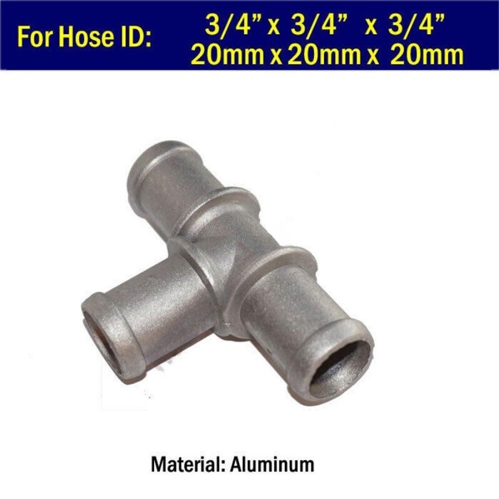 3 4 In Tee T Coolant Heater Aluminum Water Hose Fitting Connector Adapter 20mm Car Model 34tapt1pcall