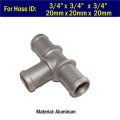 3 4 In Tee T Coolant Heater Aluminum Water Hose Fitting Connector Adapter 20mm Car Model 34tapt1pcall