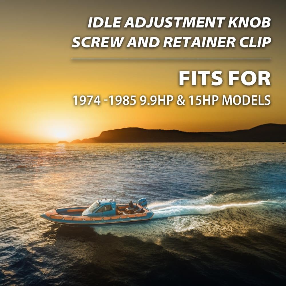 Idle Adjustment Knob Screw Retainer Clip Kit For Johnson Evinrude Omc Motors Fit 9 9hp 15hp Models 1974-1985 387272