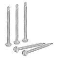 100pcs 10 X 2-1 2 Self Drilling Screws 410 Stainless Steel Tapping For Metal Hex Washer Head Sheet 