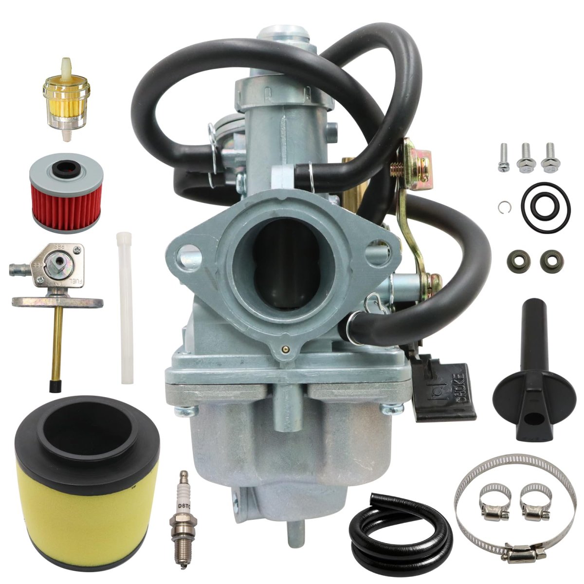 Carburetor Kit For Honda Recon 250 Trx250 Trx250te Trx250tm 1997 To 2007 Part Number 16100-hm8-b01 Aluminum Silver Finish