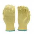 1678m Yellow Cut Resistant Kevlar Knit Work Gloves Medium Full Hand Protection Textured Grip Breathable And Reusable Safety 1 