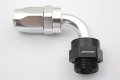 Autobahn88 Aluminum Anodized Hose End Fitting For Oil Cooler With M22x1 5 An Port Swivel 90-degree An12 Silver Black