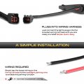 Vipmotoz 3pcs Full Amber Led Grille Light Smoked Marker Parking Drl Running Lamp Kit W Wiring Harness Included For 2014-2023