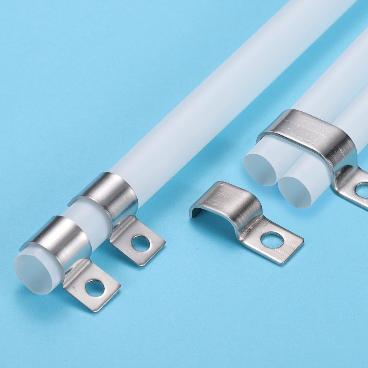 30 Pcs Pipe Strap 304 Stainless Steel Support Fit For 9 16in 15mm Tube Tension Clip With 1 Hole 5mm Height Continuouss Emt