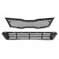 Kuafu Front Upper Lower Grille Compatible With 2014 2015 Kia Optima Bumper Radiator Grill Plastic Chrome Black Silvery