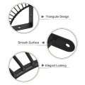 Uxcell Decorative Shelf Brackets 4pcs 8 200mm Industrial Metal For Shelves Wall Mounted Floating Supports Black