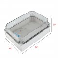 Uxcell 6 9 8 X3 9 175mmx250mmx100mm Abs Waterproof Universal Project Enclosure Electrical Dustproof Junction Box With Pc Grey