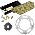 Caltric Golden O-ring Drive Chain Sprockets Kit Compatible With Suzuki 1000 Gsx-r1000 Gsxr1000 2001-2008