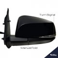 Spieg To1320349 Driver Side Mirror Replacement For Toyota Tacoma 2016-2023 Power Heated Turn Signal Light Paintable Black 7pin