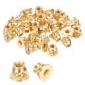 30 Pcs Threaded Inserts M2 X 5mm H 3 6mm Od Brass Metric Knurled Flange T-nuts Female Heat Set Embedment Nut For Plastic And 3d 