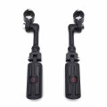 Hk Group Motorcycle Black Long Adjustable Highway Mounting Kit Skull Zombie Footrest For V-star Roadstar Suzuki Boulevard 1-1 4