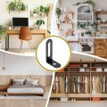 10pcs L-shaped Brackets Corner Brace 1 5 X0 94 47 Shelf Bracket Right Angle For Wood Shelves Furniture 38x24x12mm Black 