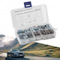 Qiilu 200pcs Auto Car U-clip U Nut And Screw Assortment Kit Fastener Clips With Self Tapping Screws Fixing Hardwares For Motor