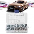 Qiilu 200pcs Auto Car U-clip U Nut And Screw Assortment Kit Fastener Clips With Self Tapping Screws Fixing Hardwares For Motor