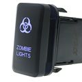 Iztor 12v On Off Laser Etched Push Button Switch With Green Blue Twin Led Backlit For Toyota Fj Cruiser Highlander Tacoma 