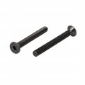 Uxcell M4x35mm Black Nickle Plated Grade 10 9 Flat Head Hex Socket Cap Screw Bolt 20pcs