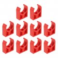 Uxcell Pvc Pipe Clamps Clips 50pcs Fit For 20mm 3 4 Od Hose Hanger Support Pex Tubing U-shaped Water Red