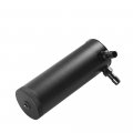750ml Oil Catch Can Kit Universal Separator Baffled Reservoir Tank With Breather Filter And Drain Valve 2 Ports Aluminum Black 