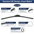 Front Windshield Wiper Blades For Mazda Cx-5 2013-2016 24 In And 18 Silicone Set J U Hook All Seasons Black 2 Pieces