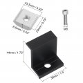 Uxcell 8pcs Solar End Clamp 40mm Aluminum Adjustable Panel Mounting Bracket Z Clamps For Pv System Black
