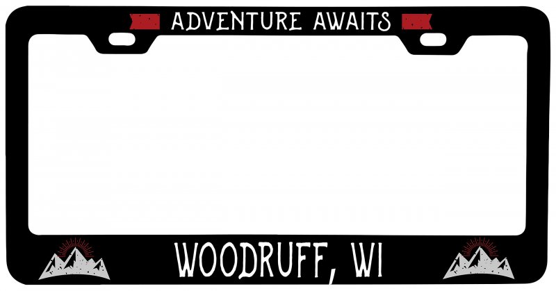 Woodruff Wisconsin Vanity Metal License Plate Frame