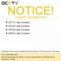 Ocpty 2 Remotes Key Fob For Jeep Compass 2017-2020 M3n-40821302