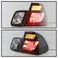 Acanii Black Led Tail Lights Brake Lamps W Led Strip Replacement For 2002-2005 Bmw E46 3-series 4dr Sedan Left Right