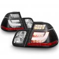 Acanii Black Led Tail Lights Brake Lamps W Led Strip Replacement For 2002-2005 Bmw E46 3-series 4dr Sedan Left Right