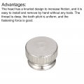 Uxcell Knurled Thumb Nuts 2pcs M5 X D16mm H10mm Carbon Steel Nut With Collar High Head Blind Hole For 3d Printer Parts